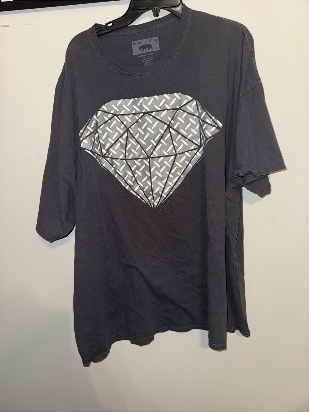 Ring of Fire Gray Tee with Silver Graphic